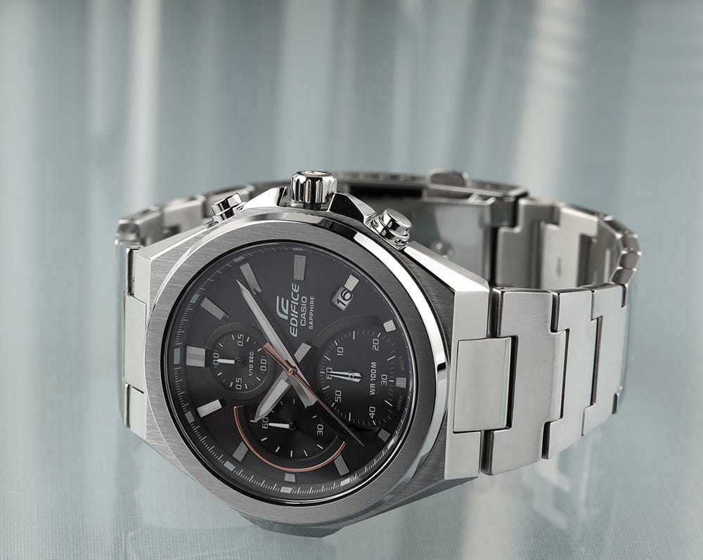 Casio Casio Edifice EFB-700D-8A, edifice япония мужские часы на браслете нержавеющая сталь боковой вид