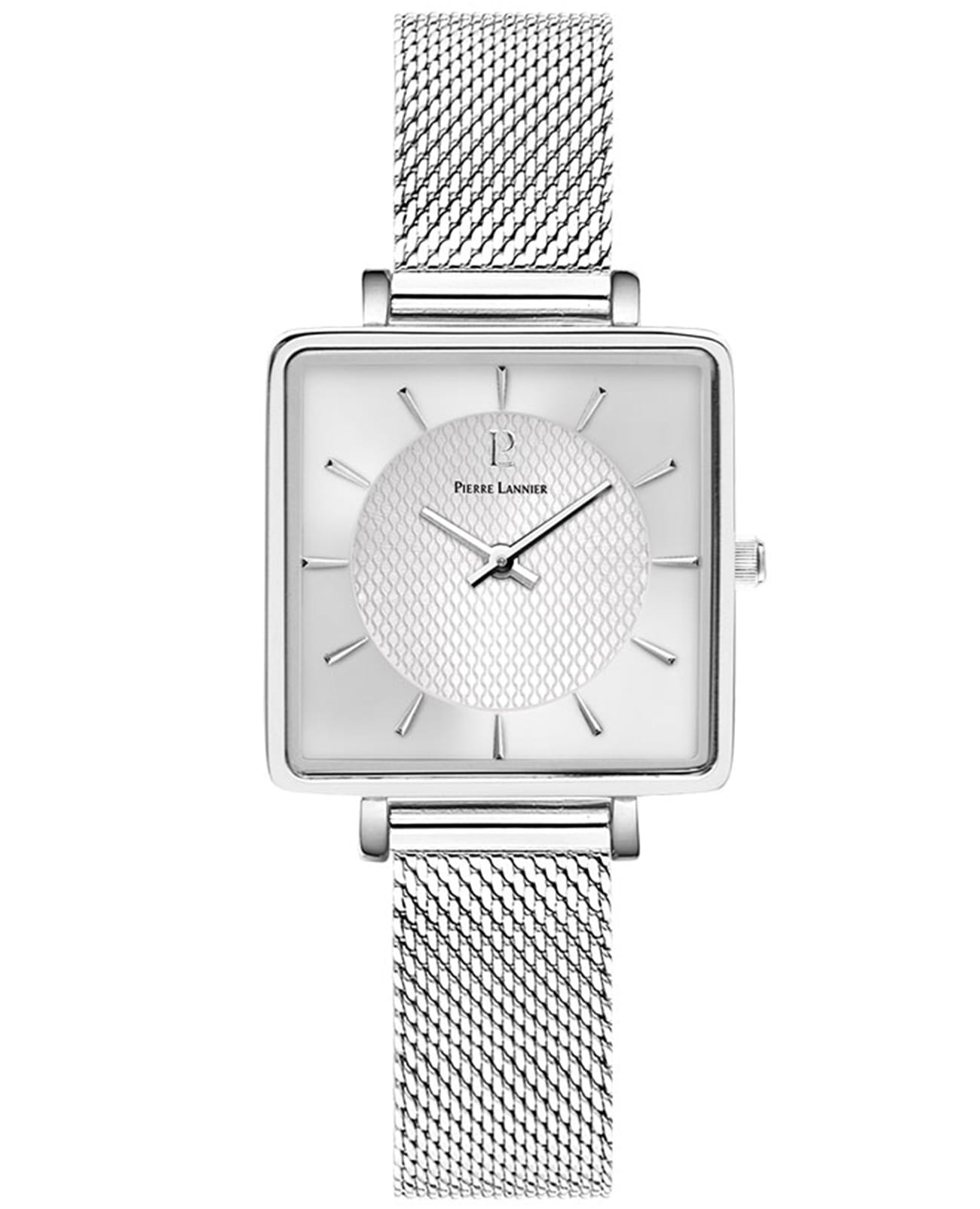Pierre Lannier Pierre Lannier LeCare 007H628  007H628 кварцевые женские часы серебристый циферблат, браслет нержавеющая сталь — вид спереди