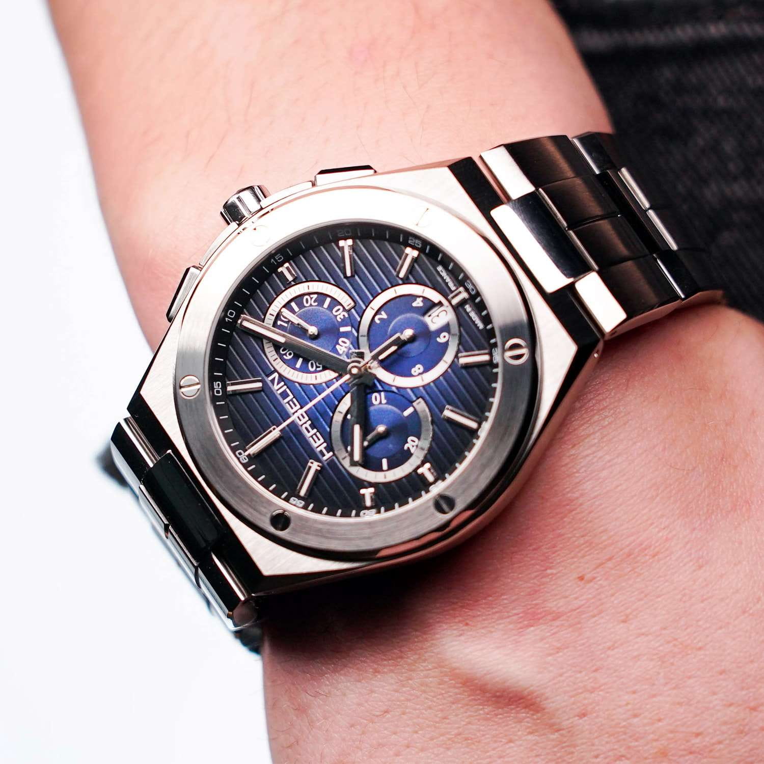 Herbelin Herbelin Cap Camarat 37645B15 кварцевые мужские часы часы крупный план синий циферблата