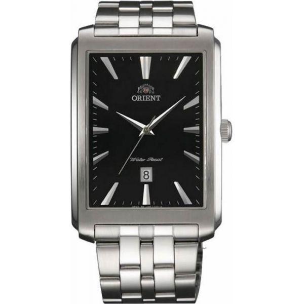 Orient Orient UNEJ003B (FUNEJ003B)  FUNEJ003B  мужские часы черный циферблат, браслет  — вид спереди