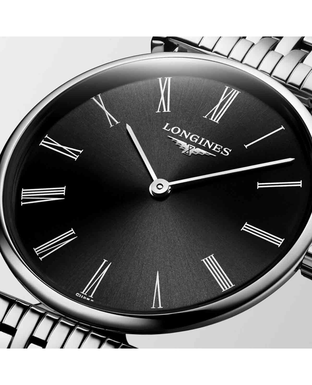 Longines Longines La Grande Classique L4.512.4.51.6 женские часы черный циферблат на запястье
