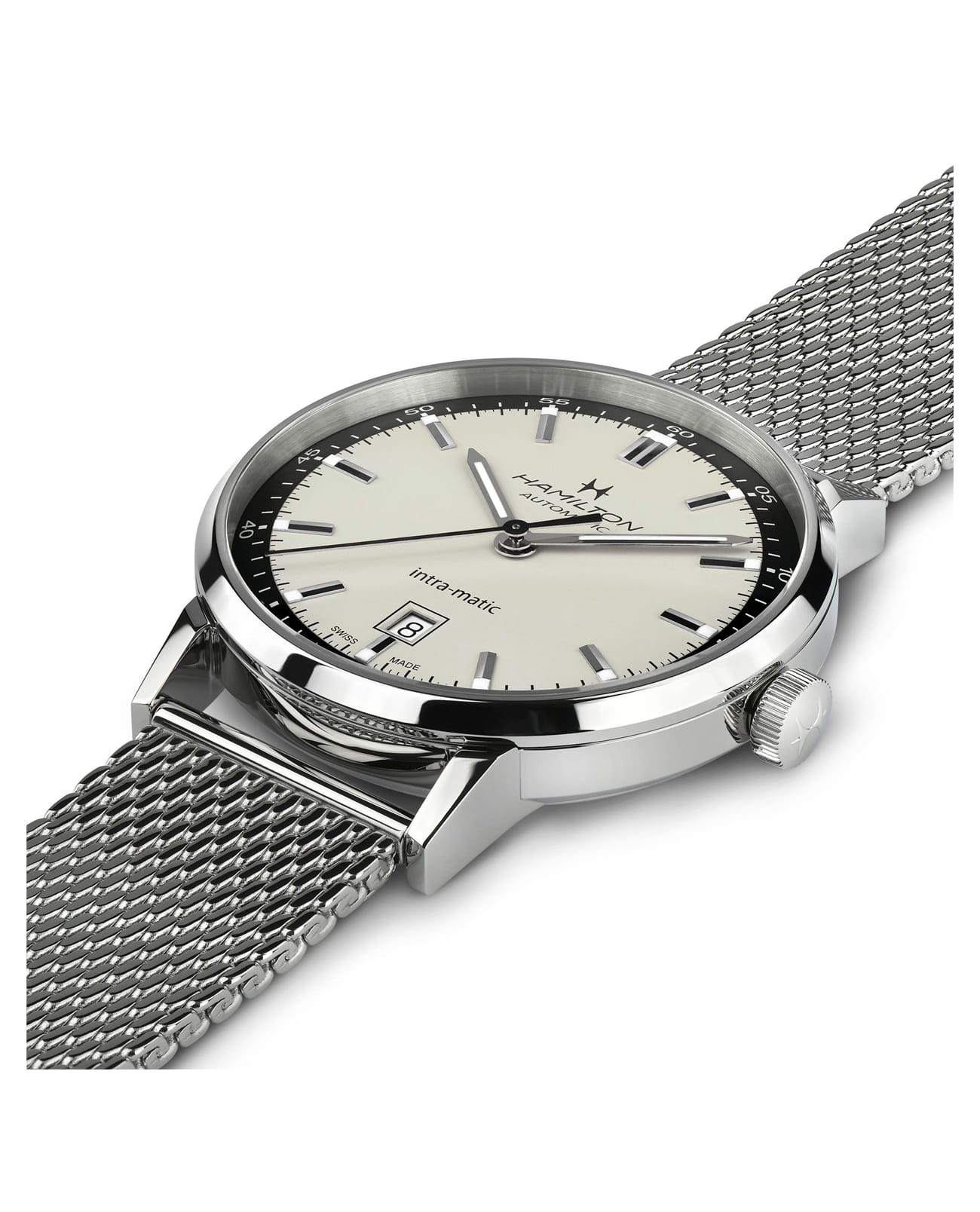 Hamilton Hamilton American Classic Intra-Matic Auto H38425120, american classic швейцария мужские часы на браслете нержавеющая сталь боковой вид