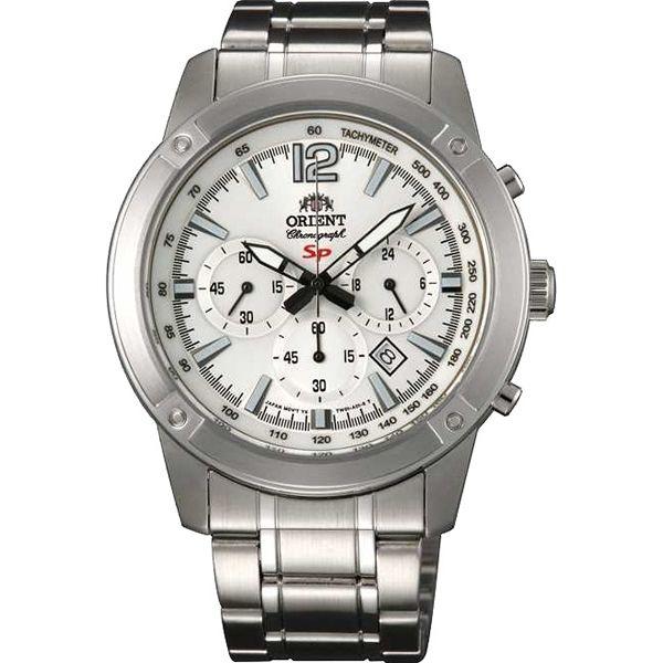 Orient Orient TW01005W (FTW01005W)  FTW01005W  мужские часы белый циферблат, браслет  — вид спереди