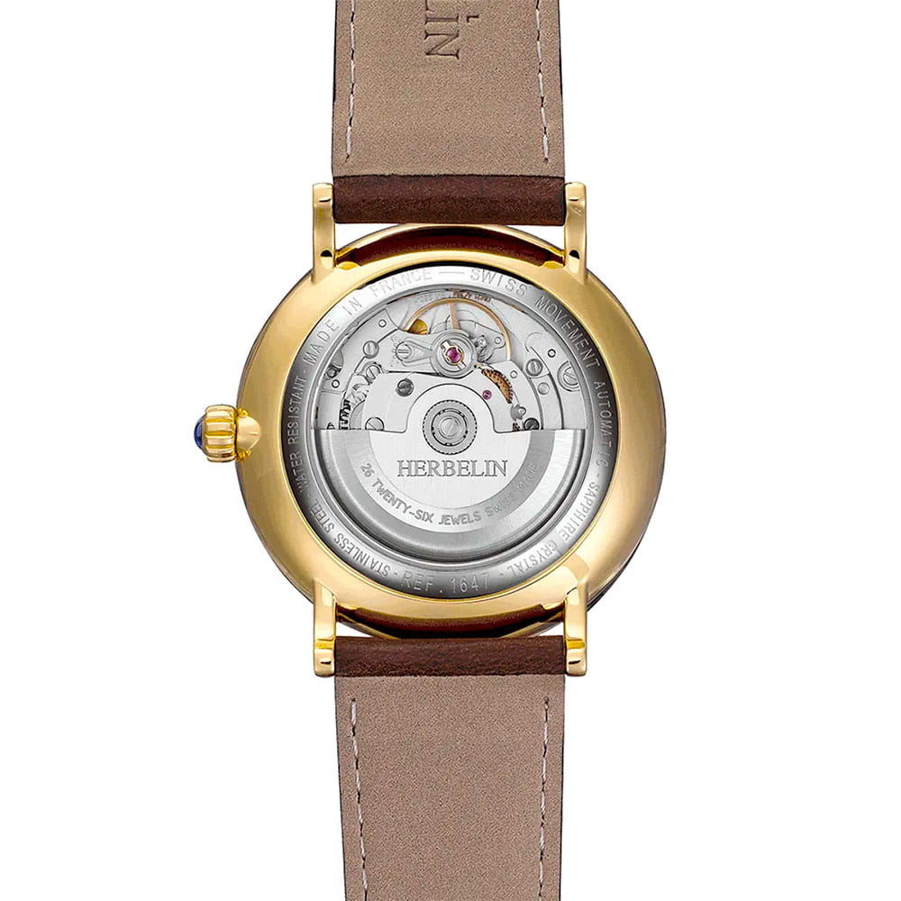 Herbelin Herbelin Inspiration 1647P16BR,  франция мужские часы на браслете кожаный боковой вид