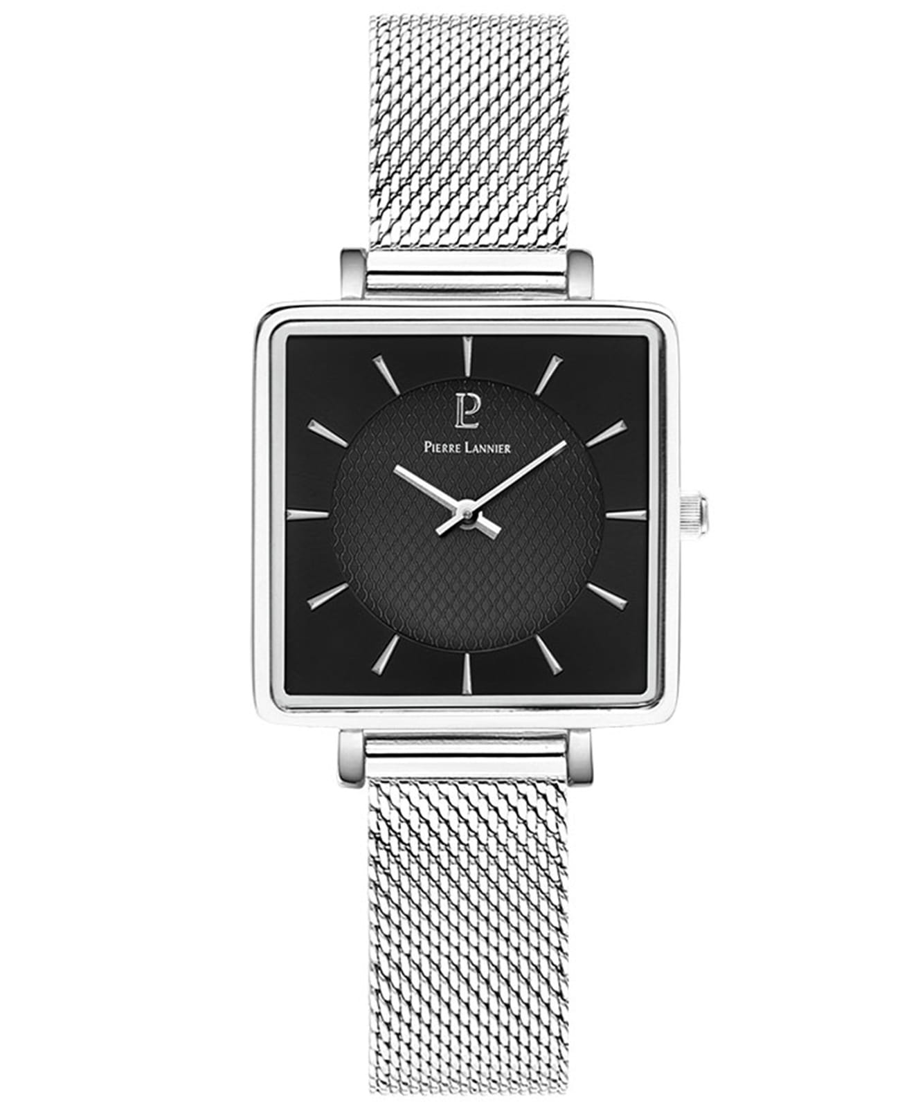 Pierre Lannier Pierre Lannier LeCare 007H638  007H638 кварцевые женские часы черный циферблат, браслет нержавеющая сталь — вид спереди