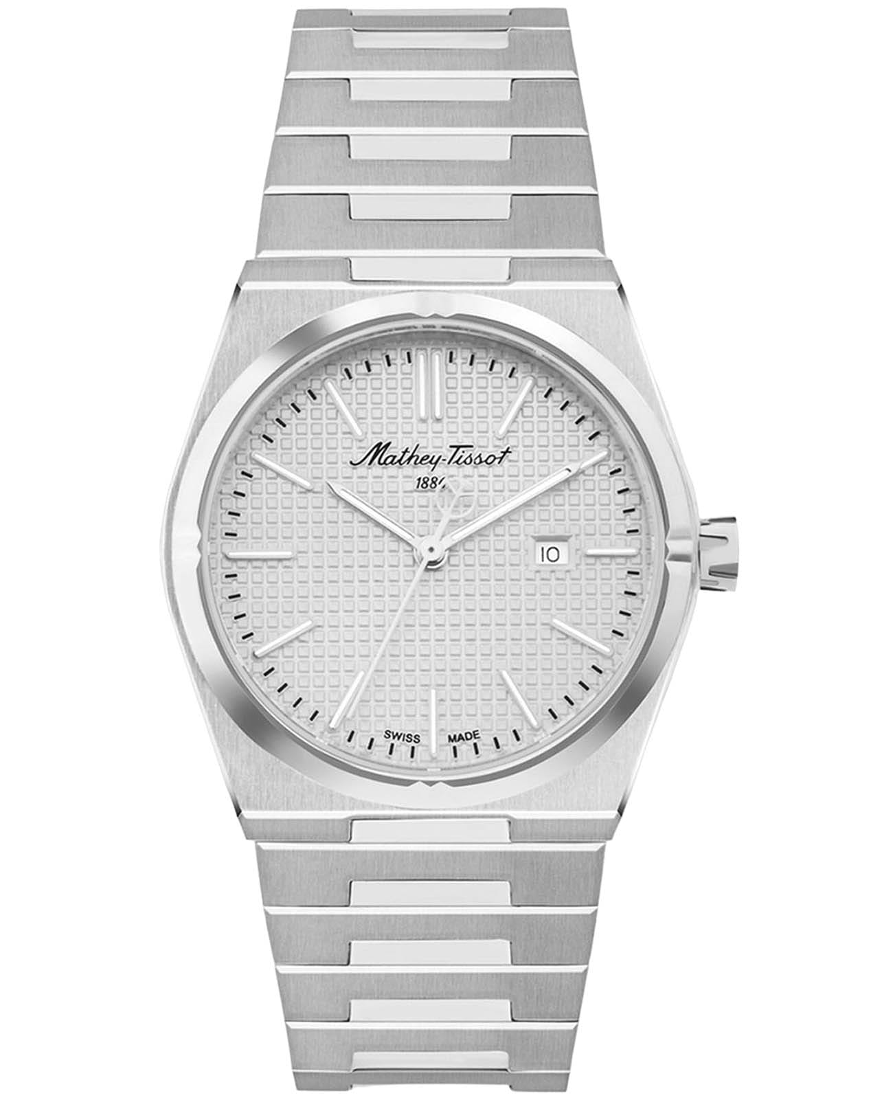 Mathey-Tissot Mathey-Tissot Zoltan D117AS  D117AS кварцевые женские часы серебристый циферблат, браслет нержавеющая сталь — вид спереди