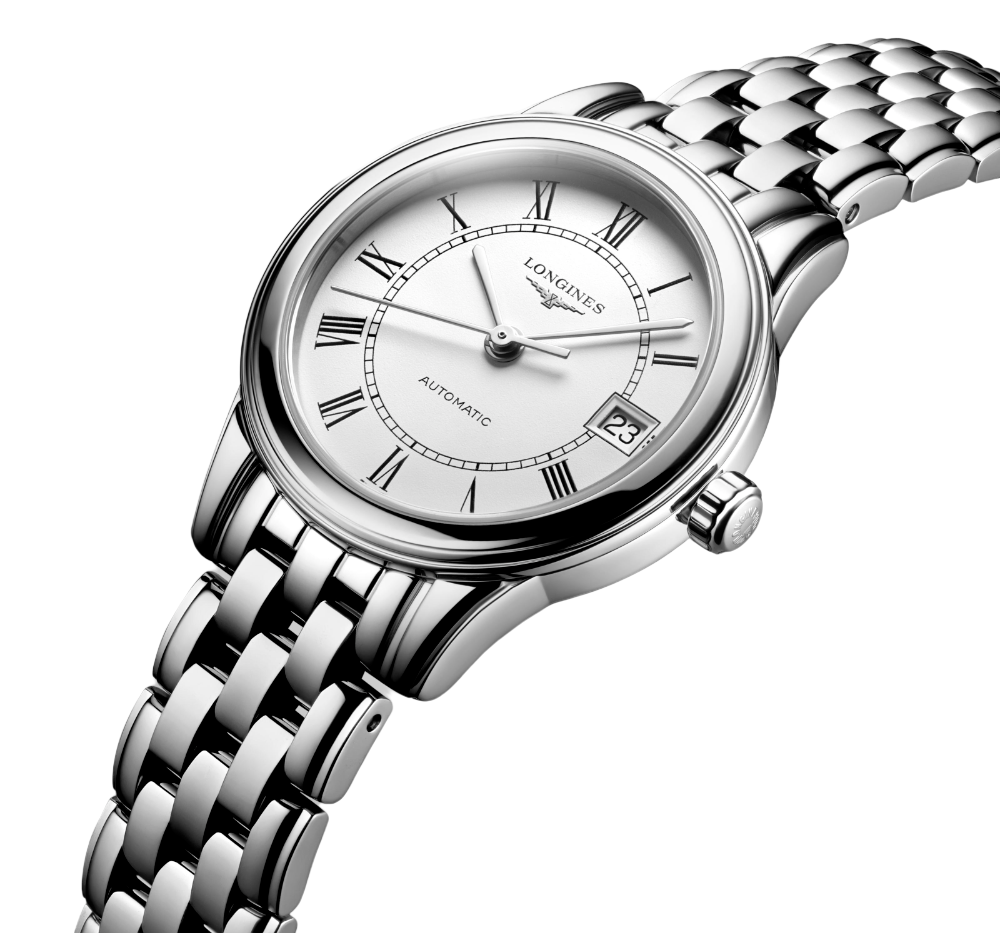 Longines Longines Flagship L4.984.4.21.6, flagship швейцария женские часы на браслете нержавеющая сталь боковой вид