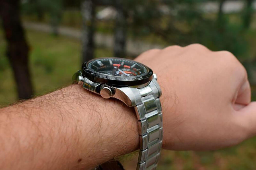 Casio Casio Edifice ECB-800DB-1A кварцевые мужские часы часы крупный план черный циферблата