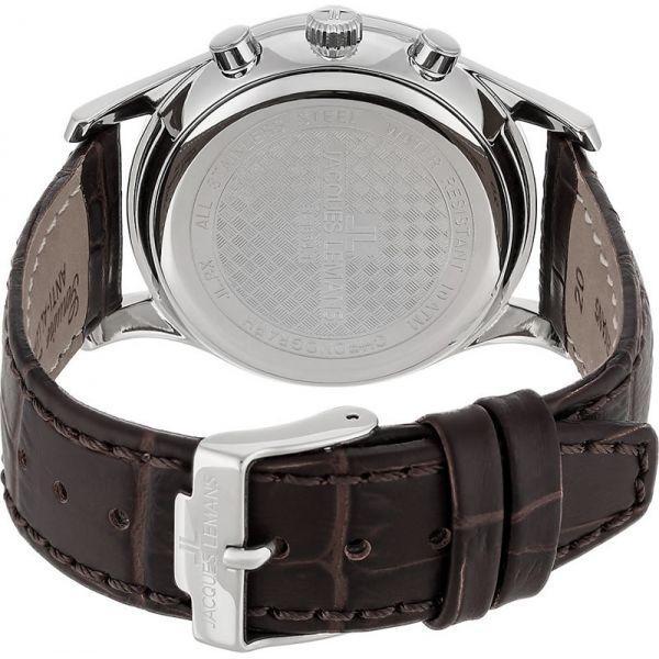 Jacques Lemans Jacques Lemans 1-1654F,  австрия мужские часы на браслете кожаный боковой вид